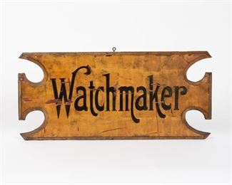 95: Hand Painted Watchmaker Trade Sign