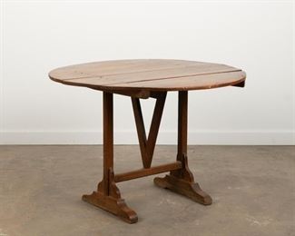 102: 19th c. French Walnut Wine Tasting Table