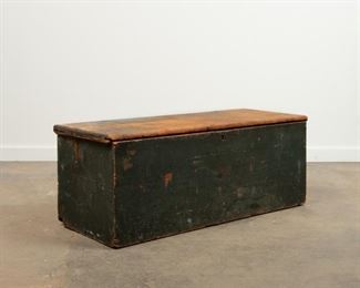 104: Six Board Pine Blanket Chest, 18th c.