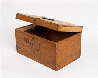 120: Grain Painted Valuables Chest, 19th c.