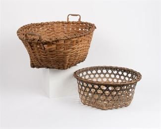 135: Two Large 19th c. Baskets
