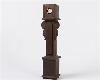 139: Ideal Pocket Watch in Antique Grandfather Clock Display