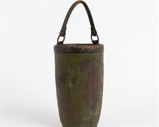 143: Green Leather Fire Bucket