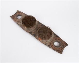 146: Paint Decorated Double Flax Hatchel