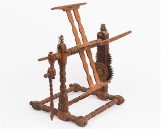 151: Primitive Carved Yarn Winder, 19th c.