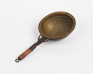 155: Brass and Iron Skimmer, 18th c. Maine