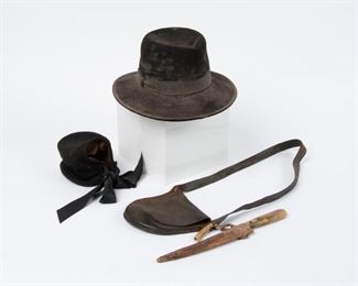 160: Leather Necessary Bag Lot