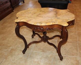 antique marble-top center table