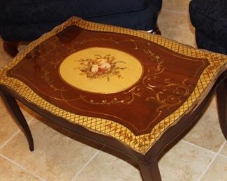 coffee table, with glass top