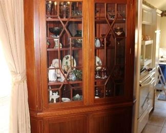 repro Hepplewhite corner cabinet