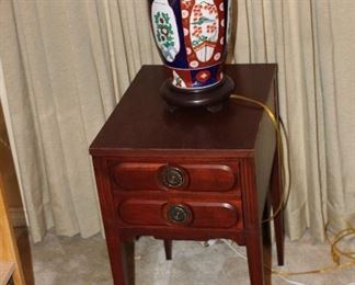 two-drawer end table