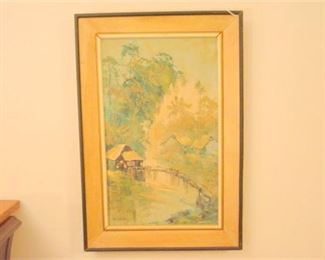 6. MCM Framed Original Oil Painting on Canvas signed