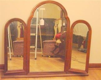22. SemiAntique C.1930 TriFold Mirror from a Dressing Table