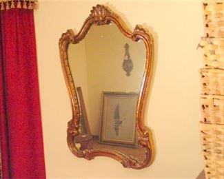 26. Wall Mirror with Carved Wood Frame