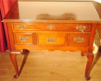 27. Vintage Queen Ann Style Low Boy Chest Solid Mahogany construction