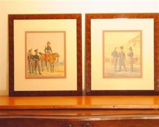 33. Two 2  Framed Antique C.1875 Prints Military Subject