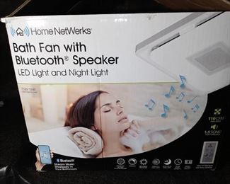 Home Networks Bluetooth Bath Fan With LED Light And Night Light
