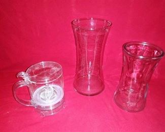 TEAVANA Perfectea Perfect Tea Maker/ 2 Glass Vases