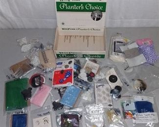 Lot of Buttons in a Cigar Box
