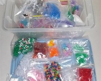 Sterlite Container Full of Plastic Craft Beads