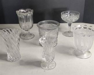 Lot Of 6 Miscellaneous Vintage Glassware