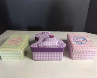 Lot Of 3 Decorative Easter Boxes