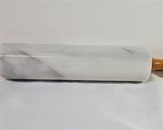 Grey Marble Rolling Pin. with Wooden Handles