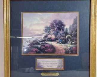 Thomas Kinkade Print. A NEW DAY DAWNING. with Certificate of Authenticity