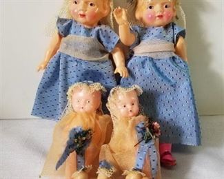 Set of Delicate Plastic Dolls. Very Cute.
