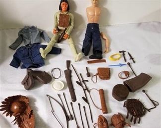 Tonto Action Figure With Tons of Accessories. GI Joe Action Figure With Only One Arm.