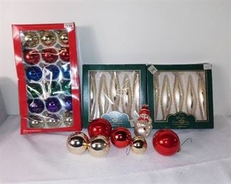 Lot of Glass Christmas Ornaments