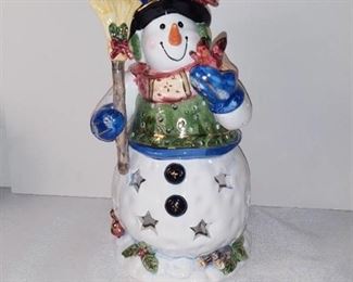 Porcelain Frosty Tea Light Figure