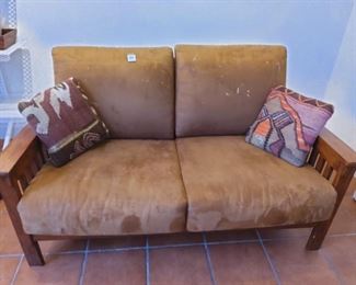 Mission Style Love Seat
