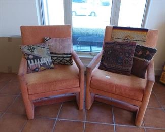 Retro Upholstered Armchairs