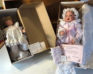 Clearance lot #8: 2 large dolls with Certificates for $100