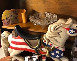 Clearance lot #13: large Lot of Home Decor, Goods, collectibles. You get everything shown in the pictures for $100! Shelf not included. From a non-smokers home.