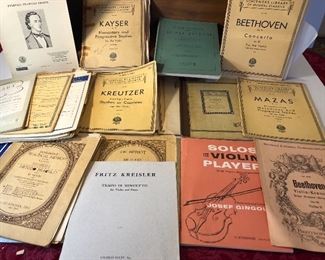 Clearance Lot #14: large lot of Antique Books & Piano Books. You get all items shown for $100. Book shelf not included. From a non-smokers home.
