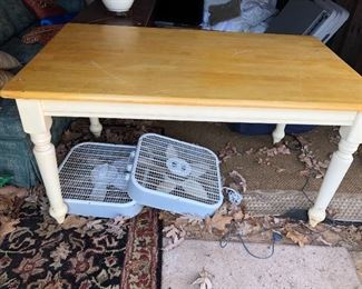 Table and fans