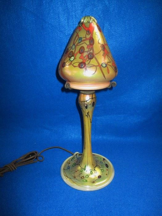 CARL RADKE ART GLASS TABLE LAMP