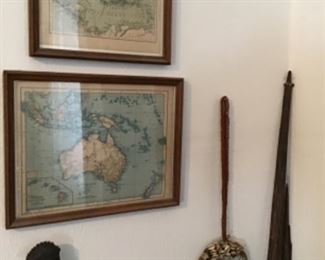 Framed Maps, Australian Artifacts