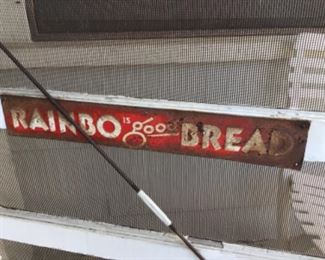 Vintage Rainbo Bread Sign