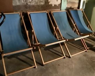 Four Folding Beach Chairs