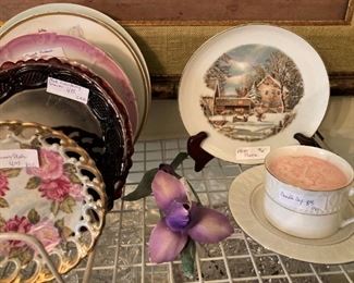 Small plates; cup & saucer candle