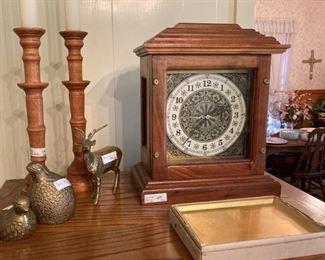 Candle holders and clock