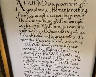 "A friend is a person  .  .  .  "