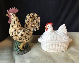 Farmhouse Rooster and Chicken Soup Tureen