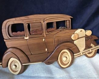 Handcrafted Vintage Car Wall Plaque