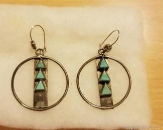 Pair of Silver Dangle Earrings