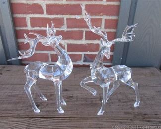 Pair of Acrylic Reindeer