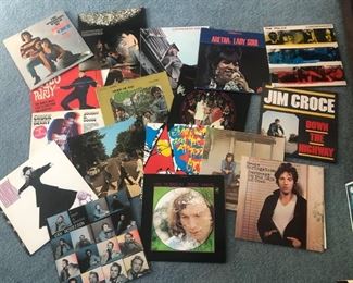 Nice Selection of Classic Rock Record Albums both 33s and 45s